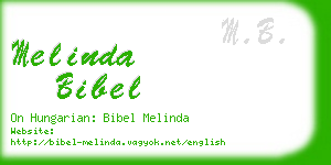 melinda bibel business card